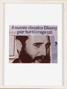 Luigi Ghirri : Manifesto Fidel Castro, dalla serie �Kodachrome�  - Asta Fotografia - Associazione Nazionale - Case d'Asta italiane