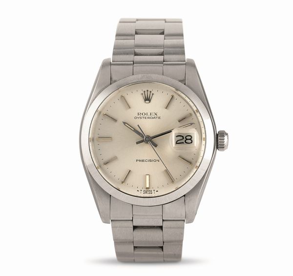 ROLEX : Oysterdate Precision ref 6694 in acciaio, quadrante Argent� a carica manuale  - Asta Orologi da Polso - Associazione Nazionale - Case d'Asta italiane