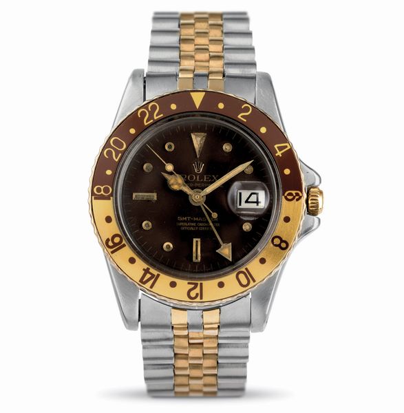 ROLEX : GMT Master ref 16753 acciaio e oro Nipple Dial, bracciale Jubil�e con garanzia  - Asta Orologi da Polso - Associazione Nazionale - Case d'Asta italiane