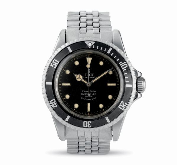 TUDOR : Oyster Prince Submariner ref 7928 in acciaio quadrante nero grafica dorata con bracciale Jubil�e  - Asta Orologi da Polso - Associazione Nazionale - Case d'Asta italiane