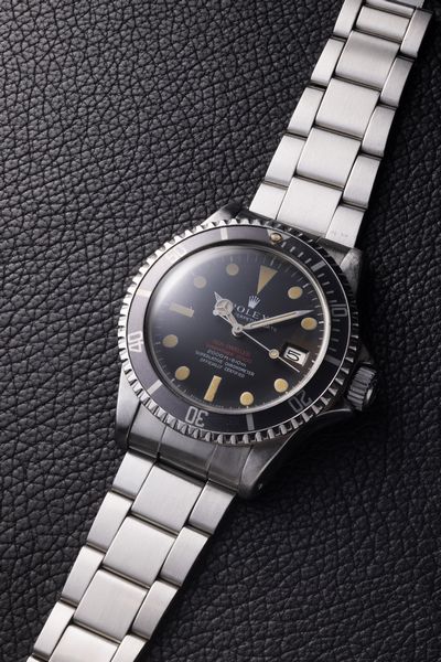 ROLEX : Raro e sportivo Sea-Dweller ref 1665 'Doppia scritta rossa' quadrante Mark II leggermente virato, cassa in acciaio con valvola di scappamento dell�Elio  - Asta Orologi da Polso - Associazione Nazionale - Case d'Asta italiane