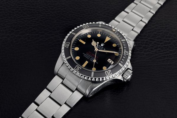 ROLEX : Raro e sportivo Sea-Dweller ref 1665 'Doppia scritta rossa' quadrante Mark II leggermente virato, cassa in acciaio con valvola di scappamento dell�Elio  - Asta Orologi da Polso - Associazione Nazionale - Case d'Asta italiane