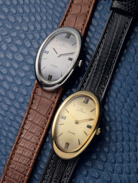 MOVADO : Ovale Allong�e in oro bianco 18k con personalizzazione di Bvlgari sul quadrante  - Asta Orologi da Polso - Associazione Nazionale - Case d'Asta italiane