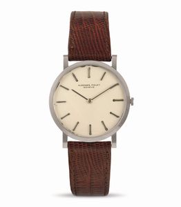 AUDEMARS PIGUET - Extrapiatto in oro bianco 18k carica manuale, quadrante Argent� con indici applicati