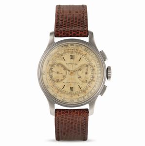 LONGINES - Cronografo Flyback cal. 13ZN in acciaio con cassa a gradino tasti quadri due contatori