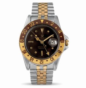 ROLEX - GMT Master ref 16753 acciaio e oro Nipple Dial, bracciale Jubil�e con garanzia