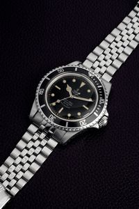 TUDOR : Oyster Prince Submariner ref 7928 in acciaio quadrante nero grafica dorata con bracciale Jubil�e  - Asta Orologi da Polso - Associazione Nazionale - Case d'Asta italiane