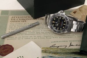 ROLEX : Raro e sportivo Sea-Dweller ref 1665 'Doppia scritta rossa' quadrante Mark II leggermente virato, cassa in acciaio con valvola di scappamento dell�Elio  - Asta Orologi da Polso - Associazione Nazionale - Case d'Asta italiane