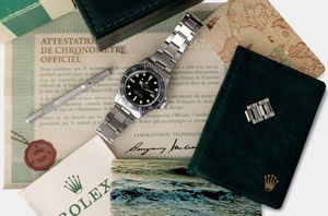 ROLEX : Raro e sportivo Sea-Dweller ref 1665 'Doppia scritta rossa' quadrante Mark II leggermente virato, cassa in acciaio con valvola di scappamento dell�Elio  - Asta Orologi da Polso - Associazione Nazionale - Case d'Asta italiane