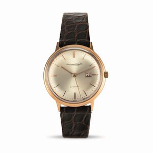 IWC - Automatico in oro rosa 18k, quadrante Argent� con indicazione della data e scatola originale