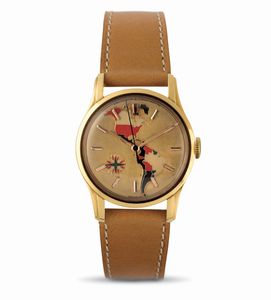 Vacheron & Constantin - Raro orologio da polso carica manuale con secondi centrali e quadrante decorato con smalti Cloisonn�e, anse fancy