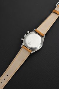 Universal Genève : Uni-Compax ref 22292 in acciaio tasti a pompa fondello a vite, quadrante Argent� numeri Arabi  - Asta Orologi da Polso - Associazione Nazionale - Case d'Asta italiane