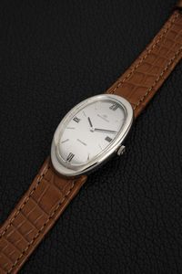 MOVADO : Ovale Allong�e in oro bianco 18k con personalizzazione di Bvlgari sul quadrante  - Asta Orologi da Polso - Associazione Nazionale - Case d'Asta italiane