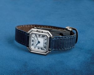 CARTIER : Raro Ceinture Lady in oro bianco 18k quadrante bianco, carica manuale  - Asta Orologi da Polso - Associazione Nazionale - Case d'Asta italiane