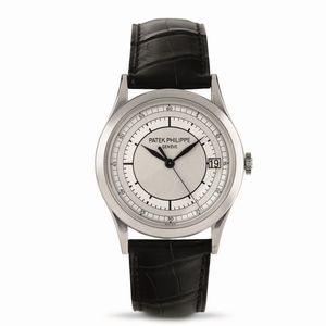 PATEK PHILIPPE - Elegante Calatrava, ref 5296G-001, quadrante Argent� bitonale settori, in oro bianco 18k accompagnato da garanzia originale