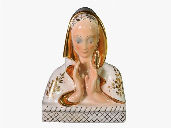 Madonna in preghiera  - Asta Arredi e dipinti antichi da una villa a Viareggio - Associazione Nazionale - Case d'Asta italiane