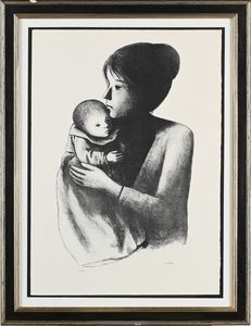 Xavier Bueno : Materint� bianco e nero  - Asta Grafica Internazionale e Multipli d'Autore - Associazione Nazionale - Case d'Asta italiane