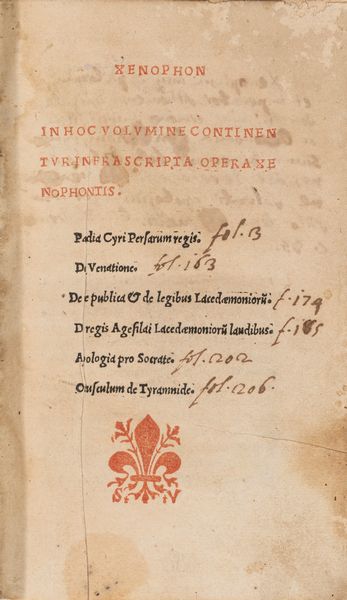 Senofonte : Opera  - Asta Libri, Autografi e Stampe - Associazione Nazionale - Case d'Asta italiane