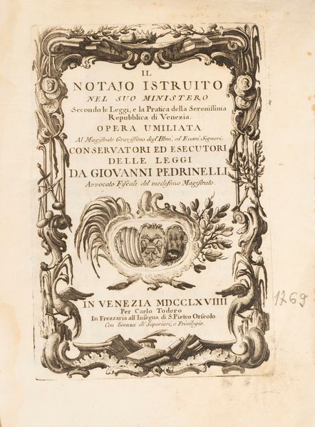 Il notajo istruito  - Asta Libri, Autografi e Stampe - Associazione Nazionale - Case d'Asta italiane
