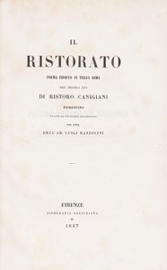 Ristoro Canigiani - Il ristorato. Poema inedito in terza rima del secolo quindicesimo.