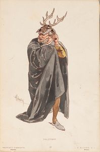 Verdi, Giuseppe, : Falstaff - 45 tavole di A. Hohenstein  - Asta Libri, Autografi e Stampe - Associazione Nazionale - Case d'Asta italiane