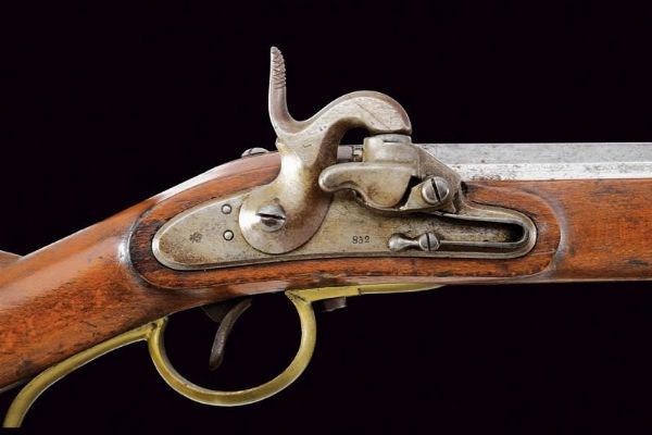 Kammerbuchse Mod. 1849 con sistema Augustin con baionetta  - Asta Una Vasta Selezione di Armi da Fuoco Americane - Associazione Nazionale - Case d'Asta italiane