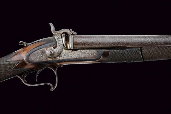 Interessante doppietta a spillo  - Asta Una Vasta Selezione di Armi da Fuoco Americane - Associazione Nazionale - Case d'Asta italiane