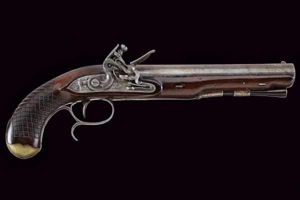 Pistola a pietra focaia di Joseph Egg  - Asta Una Vasta Selezione di Armi da Fuoco Americane - Associazione Nazionale - Case d'Asta italiane