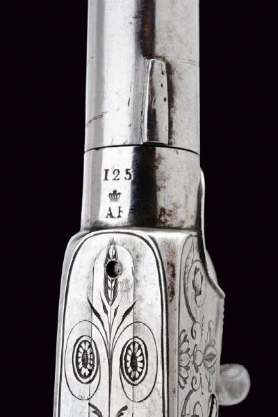 Mazzagatto a luminello di Francotte in cassetta  - Asta Una Vasta Selezione di Armi da Fuoco Americane - Associazione Nazionale - Case d'Asta italiane