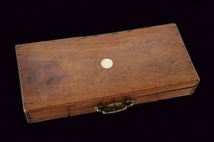 Paio di pistole a pietra focaia a due canne di Wheeler in cassetta  - Asta Una Vasta Selezione di Armi da Fuoco Americane - Associazione Nazionale - Case d'Asta italiane