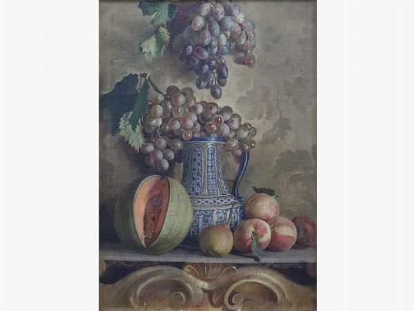 Natura morta con frutta e vaso  - Asta Arredi e dipinti antichi da una villa a Viareggio -II - Associazione Nazionale - Case d'Asta italiane