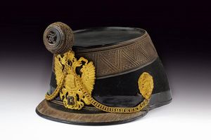 Shako da ufficiale d'Artiglieria  - Asta Rare Armi Antiche e Militaria da tutto il mondo - Associazione Nazionale - Case d'Asta italiane