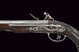 Rara pistola a pietra focaia di Picin Frusca  - Asta Rare Armi Antiche e Militaria da tutto il mondo - Associazione Nazionale - Case d'Asta italiane