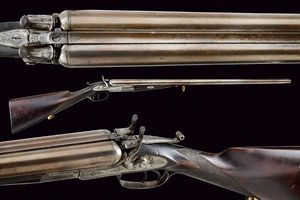 Remington-Whitmore Model 1874 Double Barrel Hammer Shotgun 12 Gauche  - Asta Rare Armi Antiche e Militaria da tutto il mondo - Associazione Nazionale - Case d'Asta italiane