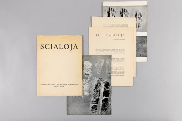 Toti Scialoja : Quaderni della galleria La Tartaruga  - Asta Testimonianze Contemporanee: Documenti, Libri, Fotografie e Opere d'Arte - Associazione Nazionale - Case d'Asta italiane