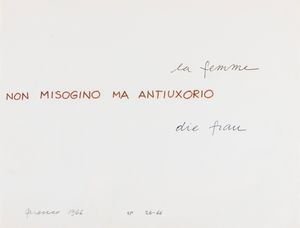 Isaia Mabellini Sarenco - Non misogino ma antiuxorio