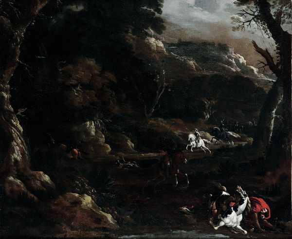 Willem van Bemmel : Notturno con cavalieri  - Asta Dipinti Antichi - Associazione Nazionale - Case d'Asta italiane