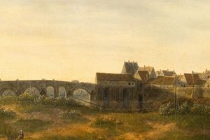 Scuola francese della fine del XVIII secolo Paesaggi con vedute di citt�  - Asta Dipinti Antichi - Associazione Nazionale - Case d'Asta italiane