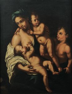 Carlo Cignani, Cerchia di - Allegoria della Carit�