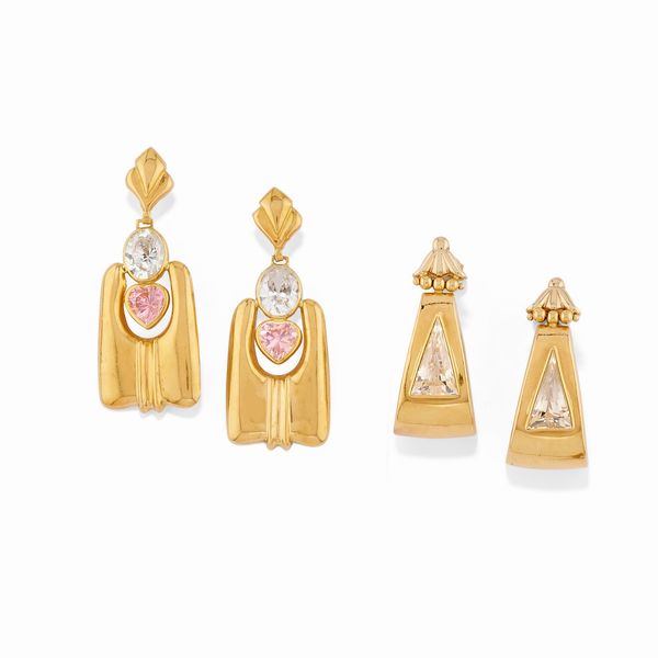 Due coppie di orecchini  - Asta Gioielli - Associazione Nazionale - Case d'Asta italiane