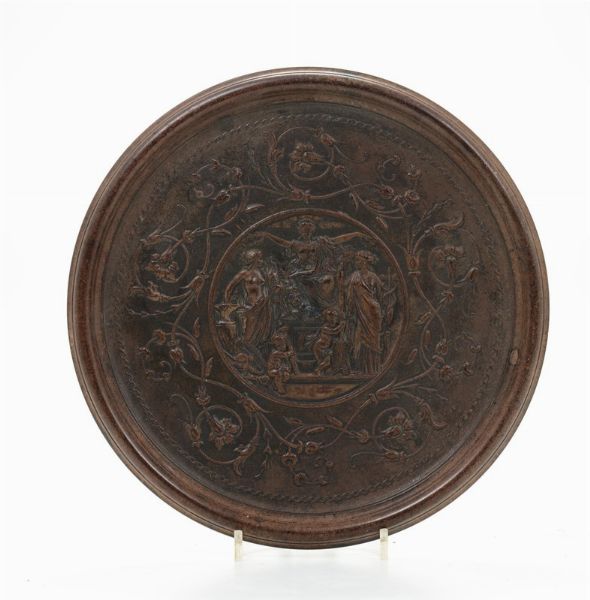 Alzata in legno intagliato, XVIII-XIX secolo  - Asta Antiquariato - Associazione Nazionale - Case d'Asta italiane