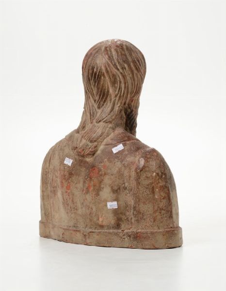 Busto di S.Luca in terracotta. Plasticatore italiano, probabile XVI secolo  - Asta Antiquariato - Associazione Nazionale - Case d'Asta italiane