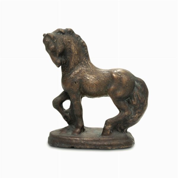 Cavallino in bronzo, XIX-XX secolo  - Asta Antiquariato - Associazione Nazionale - Case d'Asta italiane