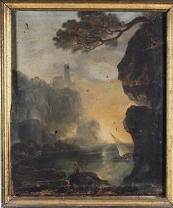 Lotto composto da cinque dipinti di vario soggetto, XVII-XVIII-XIX secolo  - Asta Antiquariato - Associazione Nazionale - Case d'Asta italiane