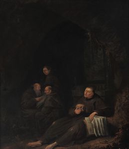 Van Heemskerck Egbert - Paesaggio con monaci