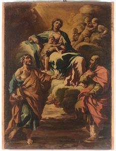 Solimena Francesco - Madonna in gloria col Bambino e Santi