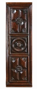 Anta in legno intagliato e pannellato, XVIII secolo  - Asta Antiquariato - Associazione Nazionale - Case d'Asta italiane