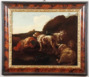 Roos, detto Rosa da Tivoli Philipp Peter - Paesaggio con pastore ed animali