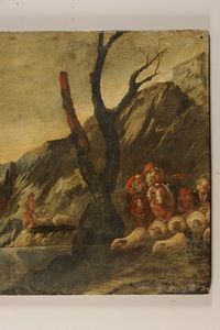Travi Antonio : Figure con armenti in un paesaggio  - Asta Antiquariato - Associazione Nazionale - Case d'Asta italiane
