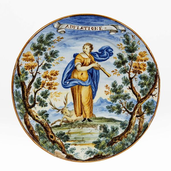 PIATTELLO, CASTELLI O NAPOLI, SAVERIO GRUE, SECOLO XVIII  - Asta CERAMICA. MAIOLICHE E PORCELLANE DAL XVI AL XIX SECOLO - Associazione Nazionale - Case d'Asta italiane